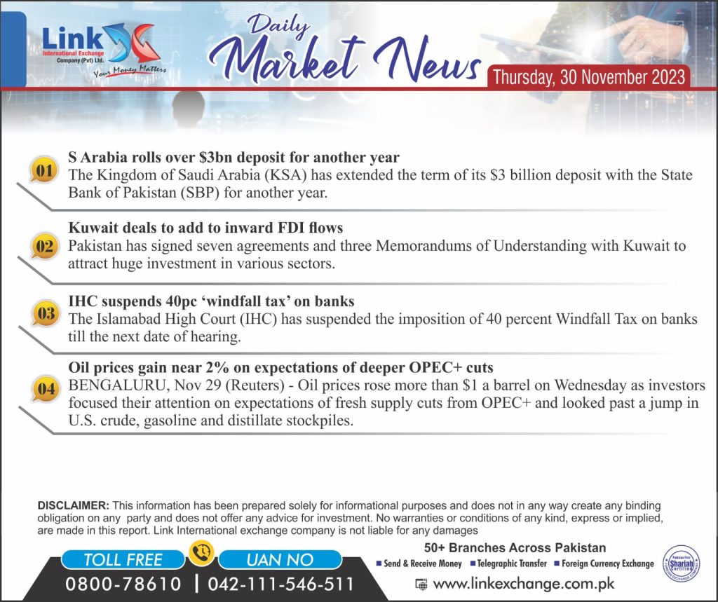 Daily Market News 30 November