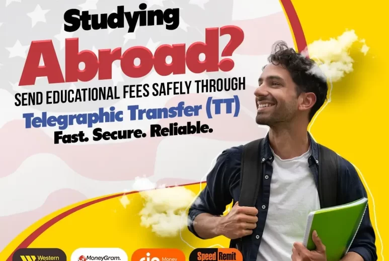 Send educational fees abroad from Pakistan via Telegraphic Transfer (TT) with Link International.