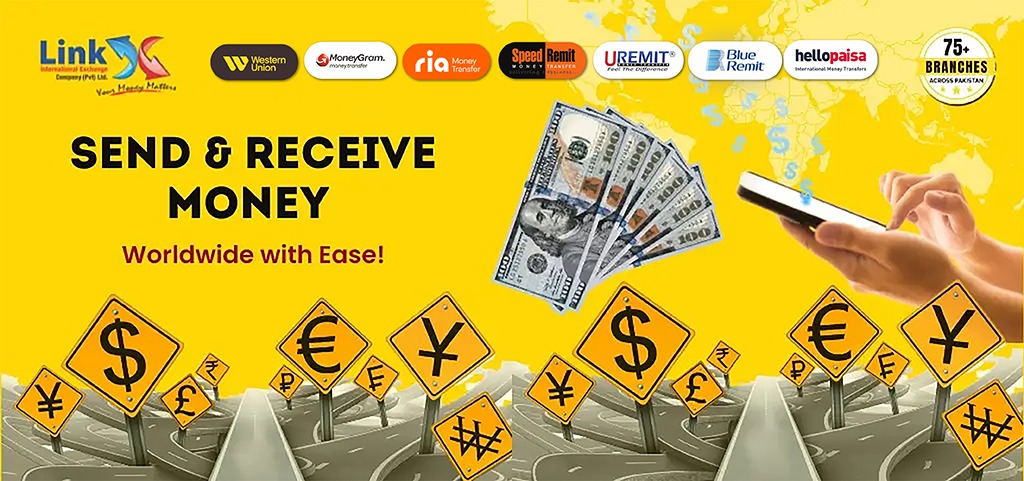 send & receive money in Lahore Pakistan internationally via link exchnage international