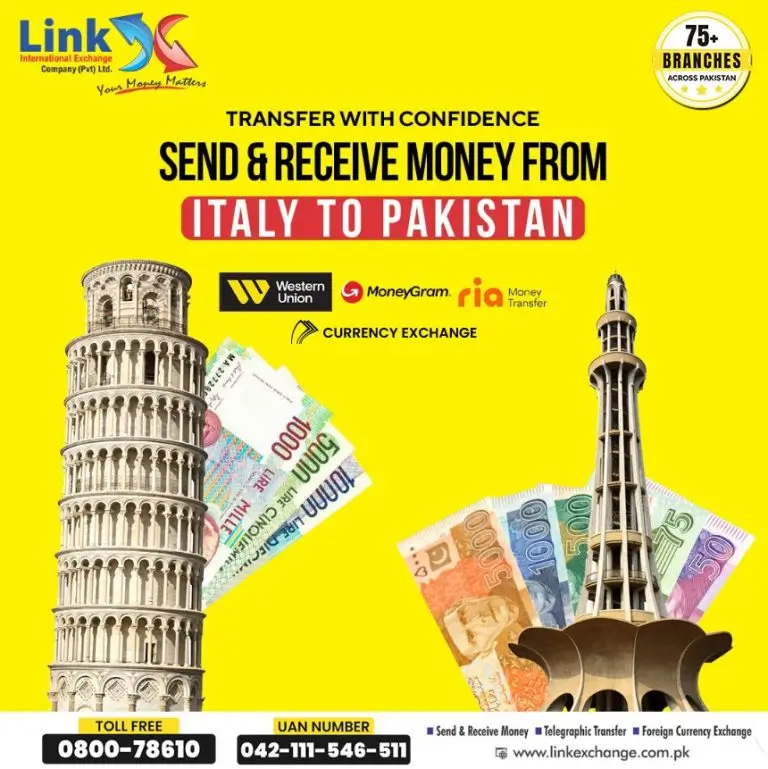 Send & Receive Money from Italy to Pakistan
