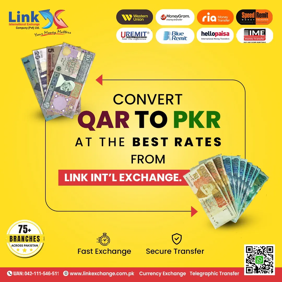 QAR to PKR Exchange Rate Today | Qatari Riyal to Pakistani Rupee Live Rate