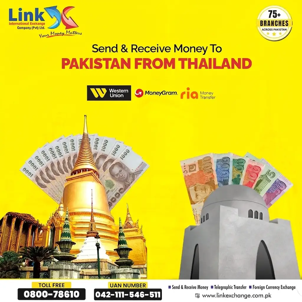 send and recieve money from thailand to Pakistan