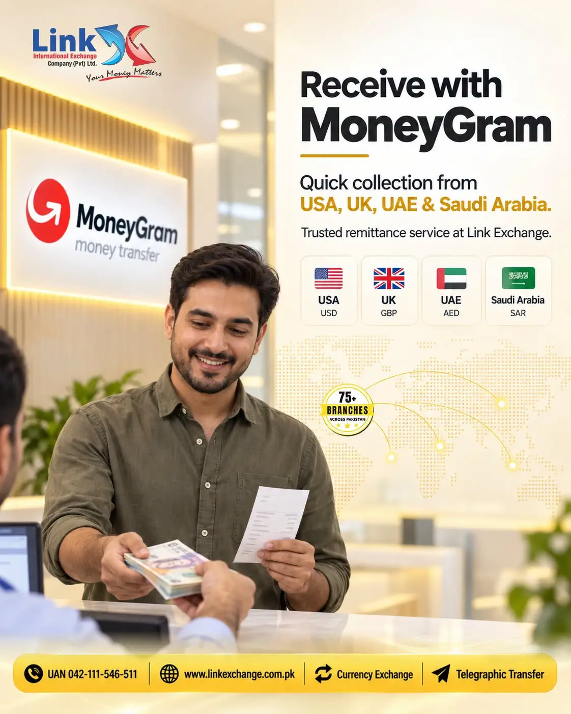 Receive money with MoneyGram